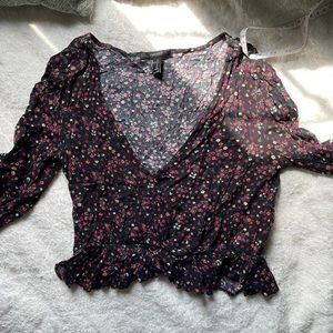 Forever 21 blouse with flowers